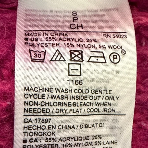 Old Navy Hot Pink Turtleneck Chunky Knit Sweater - Picture 6 of 7